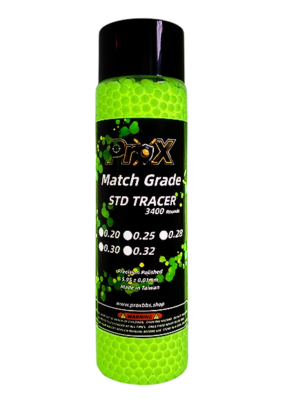 6mm Match Grade STD TRACER Airsoft BBs-3400 Rounds (Weight: 0.20g/0.25g /0.28g/0.30g/0.32g)