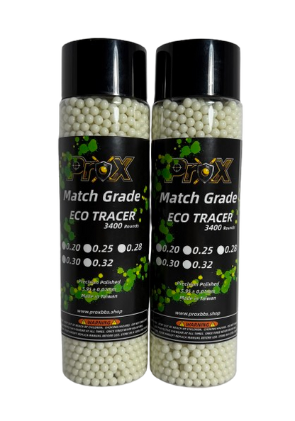 6mm Match Grade ECO TRACER Airsoft BBs-6800 Rounds (Weight: 0.20g+0.25g/0.25g+0.28g/0.30g+0.32g)