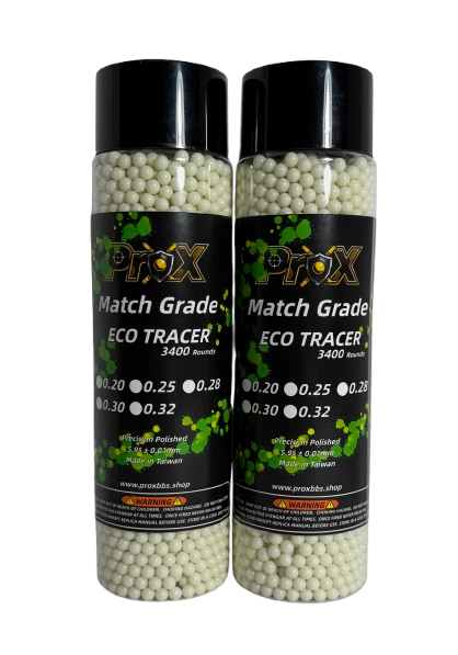 6mm Match Grade ECO TRACER Airsoft BBs-6800 Rounds (Weight: 0.20g+0.25g/0.25g+0.28g/0.30g+0.32g)