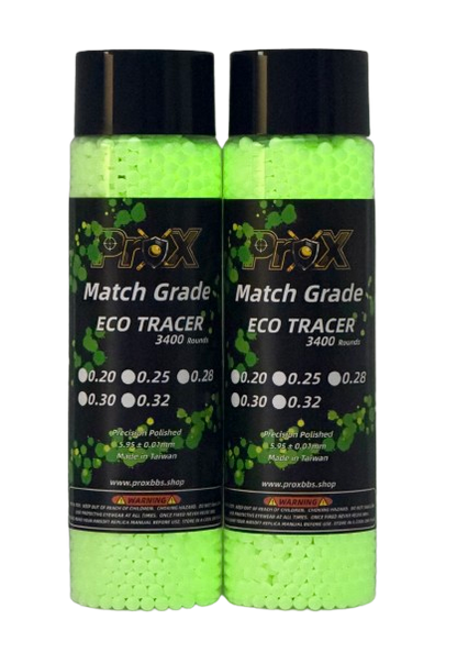 6mm Match Grade ECO TRACER Airsoft BBs-6800 Rounds (Weight: 0.20g+0.25g/0.25g+0.28g/0.30g+0.32g)