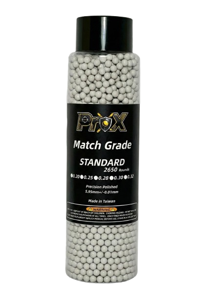 6mm Match Grade Standard Airsoft BBs-2650 Rounds (Weight: 0.20g/0.25g/0.28g/0.30g/0.32g)