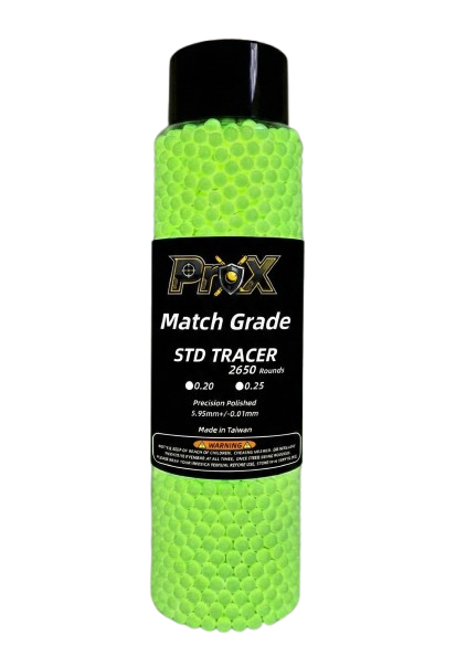 6mm Match Grade STD TRACER Airsoft BBs-2650 Rounds (Weight: 0.20g/0.25g)