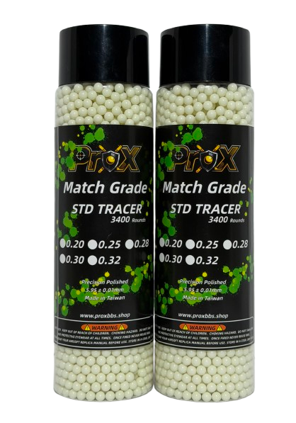 6mm Match Grade STD TRACER Airsoft BBs-6800 Rounds (Weight: 0.20g+0.25g/0.25g+0.28g /0.30g+0.32g)