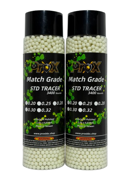 6mm Match Grade STD TRACER Airsoft BBs-6800 Rounds (Weight: 0.20g+0.25g/0.25g+0.28g /0.30g+0.32g)