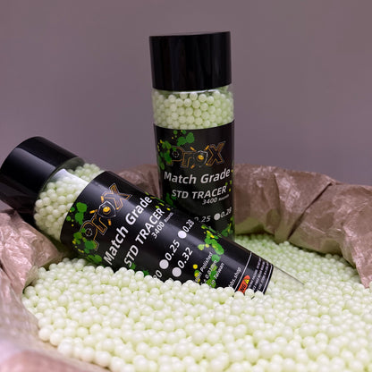 6mm Match Grade STD TRACER Airsoft BBs-6800 Rounds (Weight: 0.20g+0.25g/0.25g+0.28g /0.30g+0.32g)